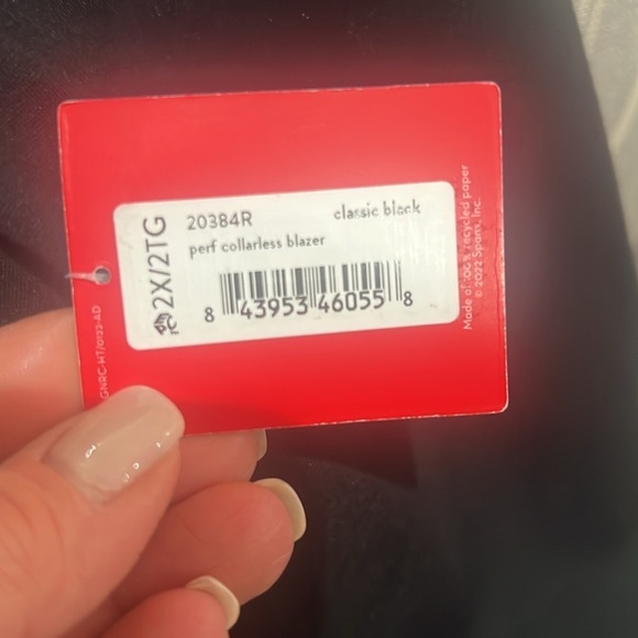 NWT SPANX Perfect Collarless Blazer Classic Black 2X - Picture 5 of 8